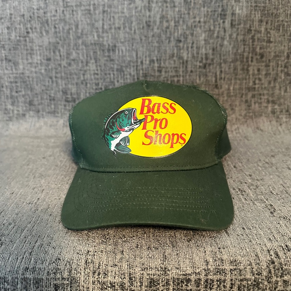 Bass Pro Shops Trucker Hat Unisex OSFM Green Mesh Snapback Cap